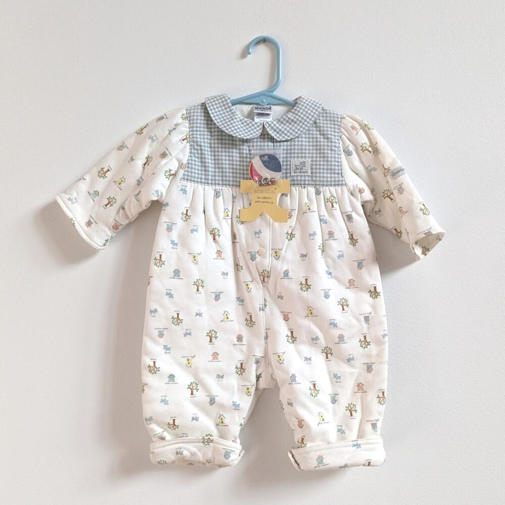 Vtg Y2K Absorba Outfit Baby Boys Sz 6m Cutesie Puffy Puppy